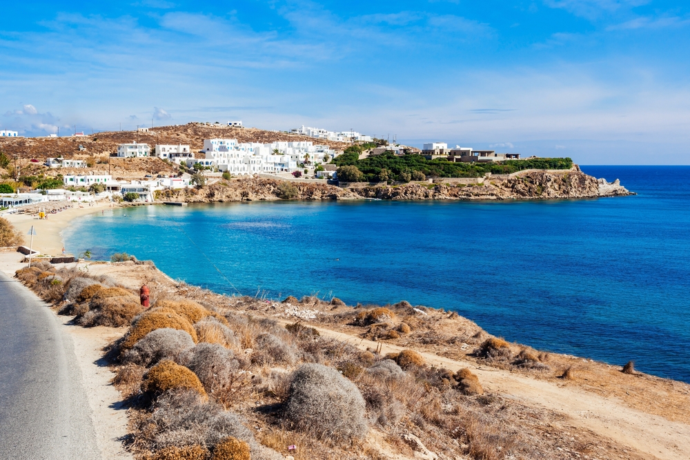 Plage d’Agios Stefanos à Mykonos