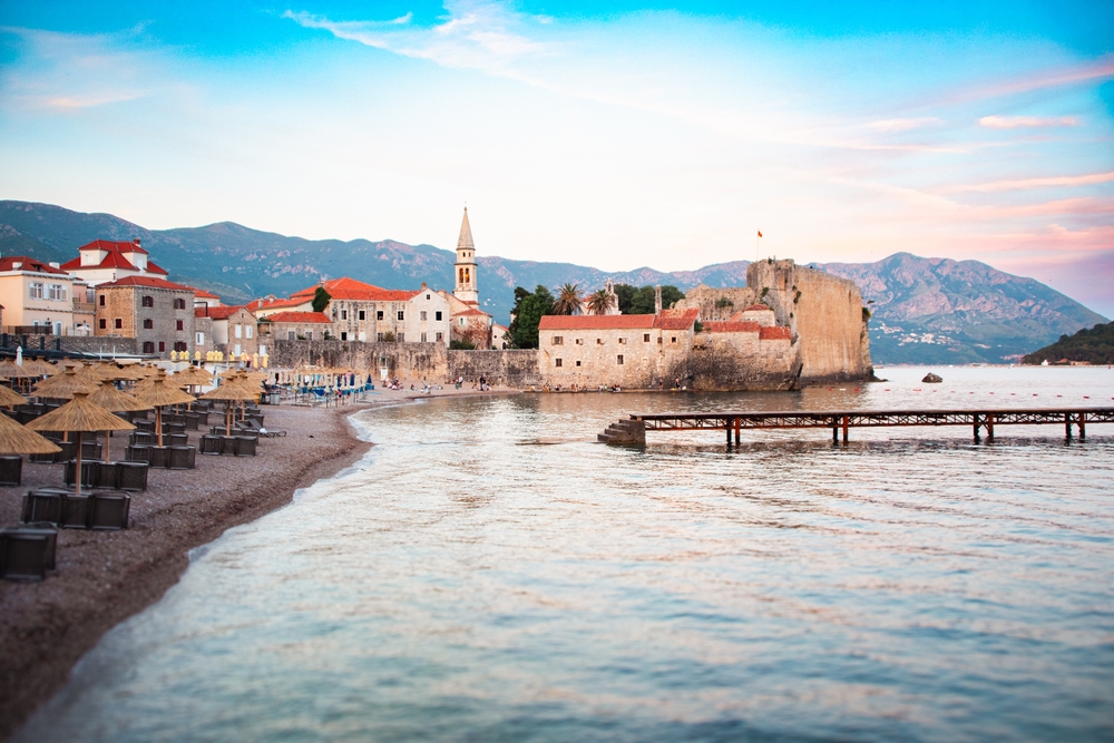 Old Town et la plage de Budva