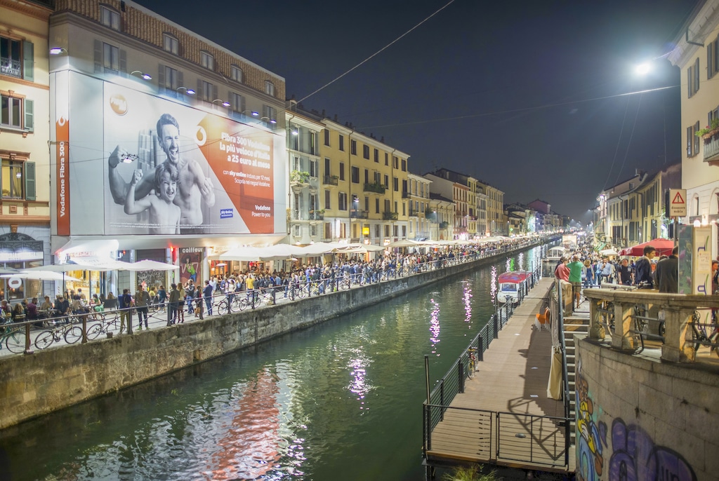 Quartier des canaux des Navigli à Milan
