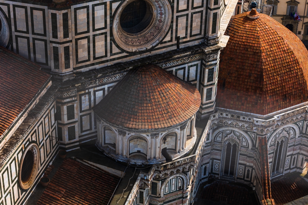 La coupole de Brunelleschi sur la cathédrale de Florence vue d’en haut