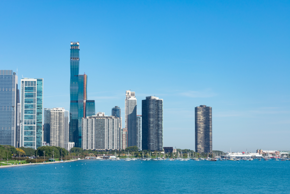 Où dormir à Chicago ? Les 5 meilleurs quartiers et de bons hôtels 10 La skyline de Streeterville au bord du lac Michigan à Chicago