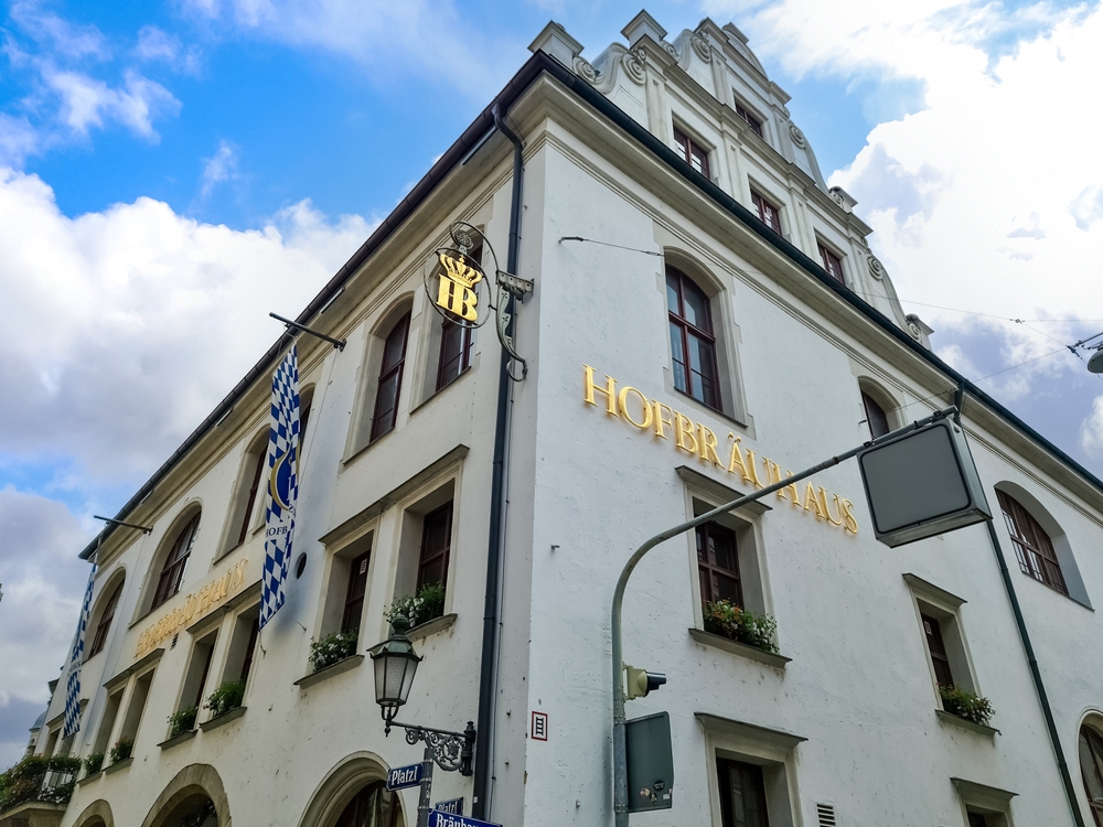 Le bâtiment du Hofbräuhaus am Platzl dans le centre de Munich