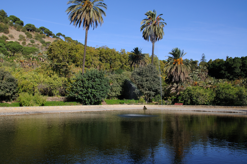 Le lac du jardin botanique La Concepción à Malaga