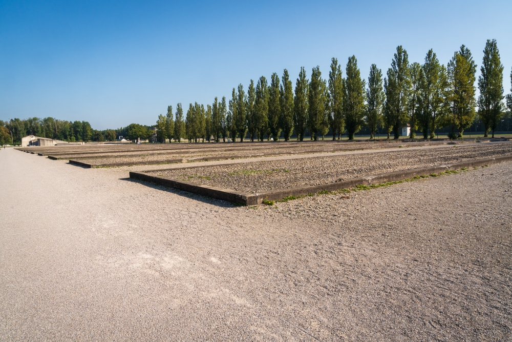 Les baraquements du mémorial du camp de concentration de Dachau près de Munich