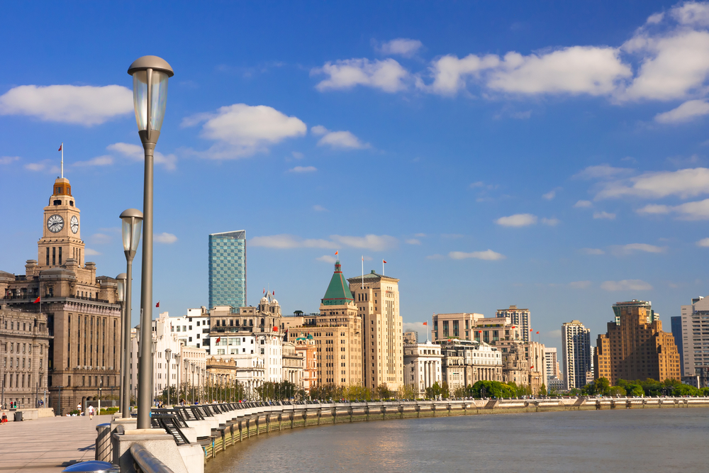 Les bâtiments historiques le long du Bund à Shanghai