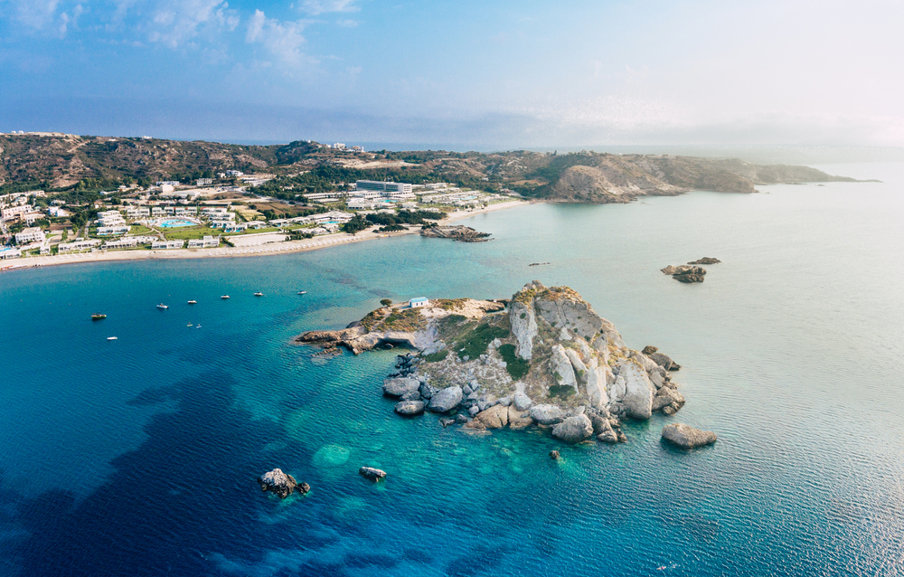 Vue panoramique aérienne de l’île de Kos