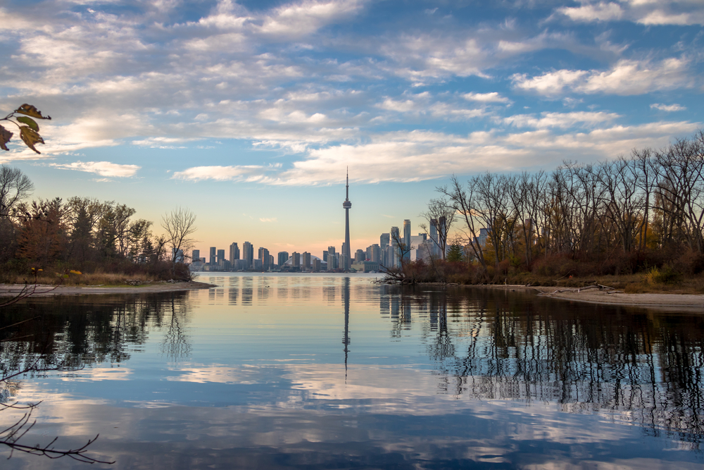 Les gratte-ciel de Toronto vus depuis les Toronto Islands