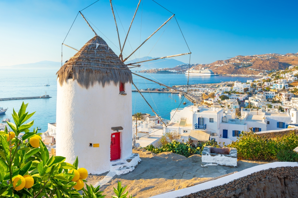 Vue sur la ville de Mykonos