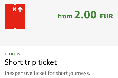 berlin public transport ticket for short trip Billet de transport en commun de Berlin pour un trajet court