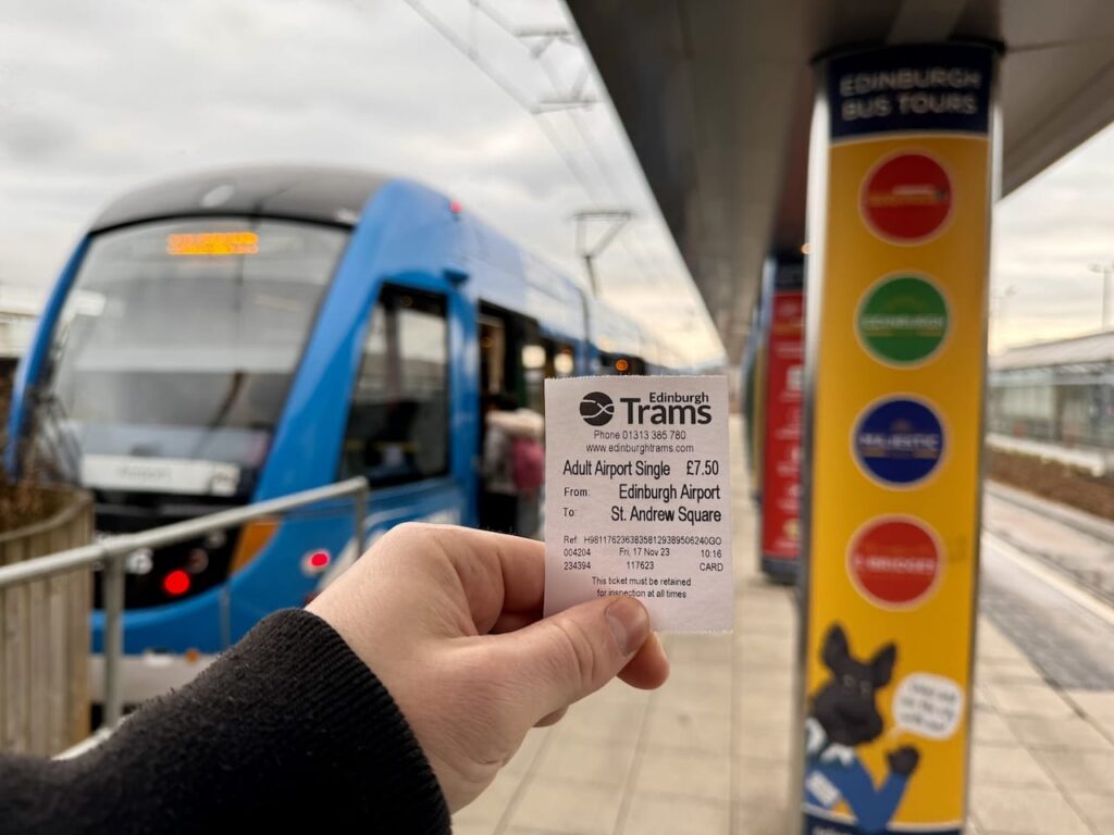 Ticket de tram de l’aéroport d’Édimbourg
