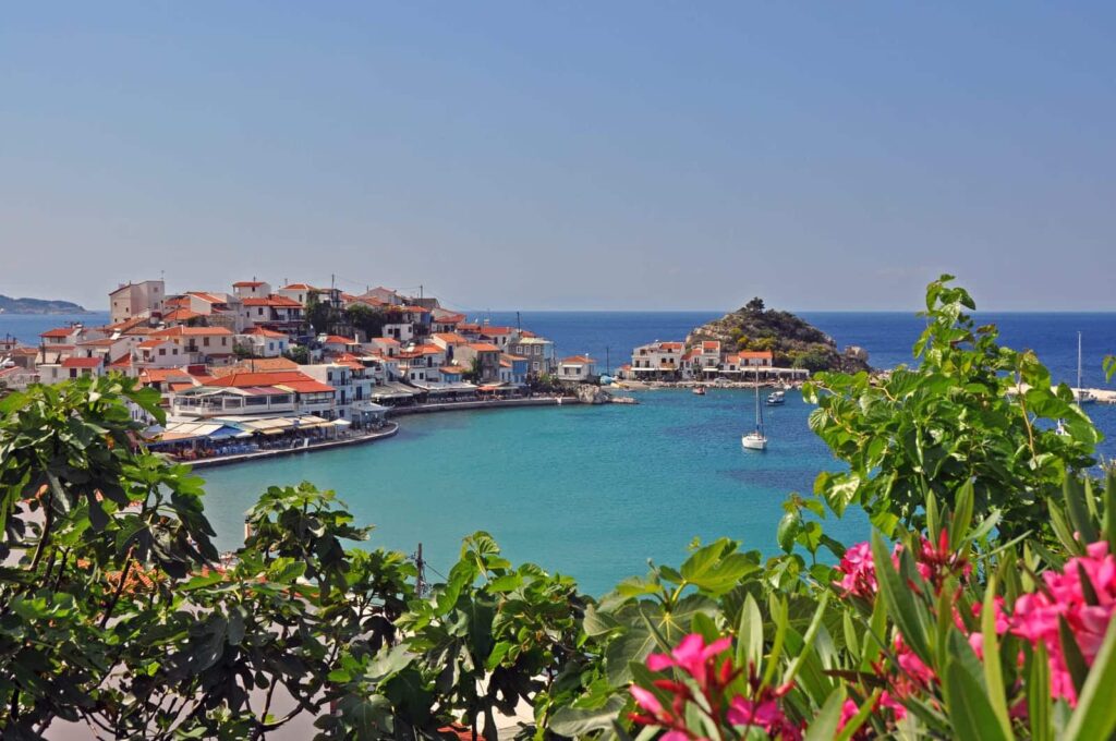 Vue sur la baie en direction de Kokkari à Samos
